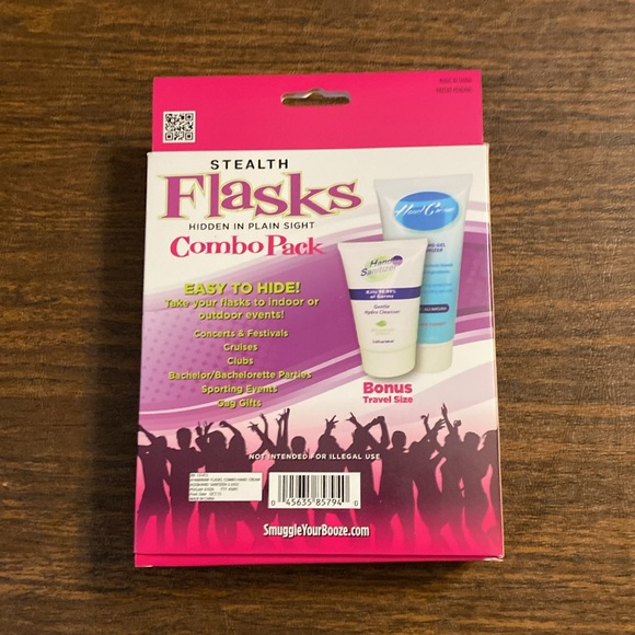 Flask combo pack. Looks like moisturizer but holds liquid for secret fun - Picture 2 of 3